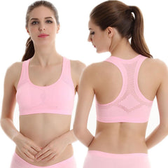 PROFESSIONAL ABSORB SWEAT SEAMLESS PADDED SPORTS BRA