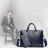 Image of SEPTGROOS CROCODILE PATTERN BUSINESS TRAVEL SHOULDER BAG