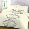 Image of ARC FLORAL ALPHABETS KING BED SHEET SET