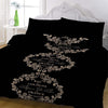 Image of ARC FLORAL ALPHABETS KING BED SHEET SET