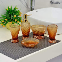 JIEYAGE TWISTER STYLE 5 PCS BATHROOM ACCESSORIES SET