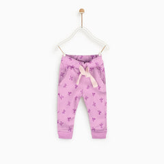 ZR CHIFENG PLUSH TEXT KIDS TERRY JOGGER PANTS