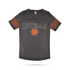 SDNL BENGALS CINCINNATI WOMEN'S SHORT SLEEVE V-NECK TEE SHIRT