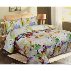 AARI BEDLINEN LEAF TEXTURE KING BED SHEET SET