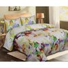 Image of AARI BEDLINEN LEAF TEXTURE KING BED SHEET SET