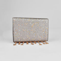 BOTOSANI PU LEATHER GLITTERING CLUTCH BAG