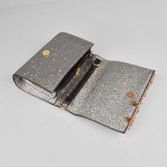 BOTOSANI PU LEATHER GLITTERING CLUTCH BAG