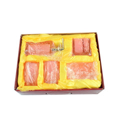 JIEYAGE PINK COLOR EMBELLISHED 5 PCS BATHROOM ACCESSORIES SET