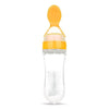 Image of INFANT BABY TRAINING SPOON RICE PASTE BOTTLE SILICONE SQUEEZE SPOON