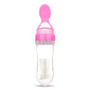 Image of INFANT BABY TRAINING SPOON RICE PASTE BOTTLE SILICONE SQUEEZE SPOON