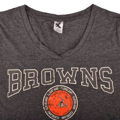 TMAL BROWNS CLEVELAND WOMEN'S SHORT SLEEVE V-NECK TEE SHIRT