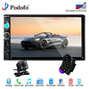 Image of Podofo 2 din Car Radio 7" HD Autoradio Multimedia Player 2DIN Touch Screen Auto audio Car Stereo MP5 Bluetooth USB TF FM Camera