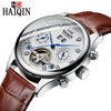 Image of HAIQIN Chronograph Automatic mechanical Men Watches Bussiness Watch for men Full steel Military Waterproof Wind Tourbillon Clock