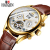 Image of HAIQIN Chronograph Automatic mechanical Men Watches Bussiness Watch for men Full steel Military Waterproof Wind Tourbillon Clock