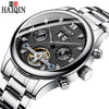 Image of HAIQIN Chronograph Automatic mechanical Men Watches Bussiness Watch for men Full steel Military Waterproof Wind Tourbillon Clock