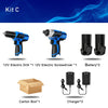 Image of PROSTORMER 12V Cordless Electric Screwdriver 100NM Torque Cordless Drill 25NM Mini Hand Drill 2-Speed Wireless Power Driver Tool