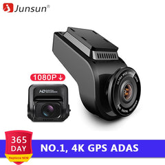 Junsun S590 4K Ultra HD GPS Car Dash Cam 2160P 60fps ADAS Dvr with 1080P Sony Sensor Rear Camera Night Vision Dual Lens Dashcam