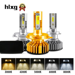 HLXG Mini Canbus lampada H4 H7 LED Far Car Headlight 12V 10000LM 4300K 6000K 8000K Lamp H3 H1 9005 HB3 9006 HB4 H8 H11 LED Bulb